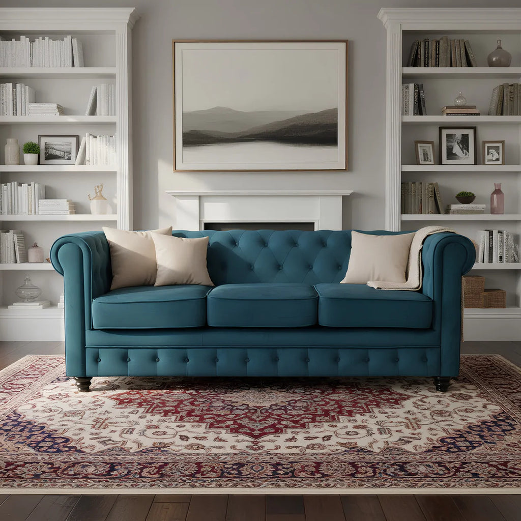 Velvet 3-Seater Sofa