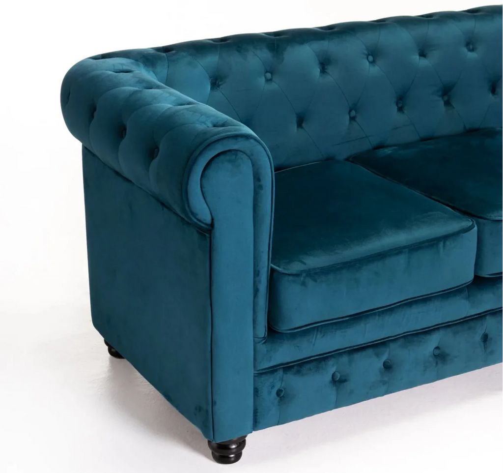 Velvet 3-Seater Sofa