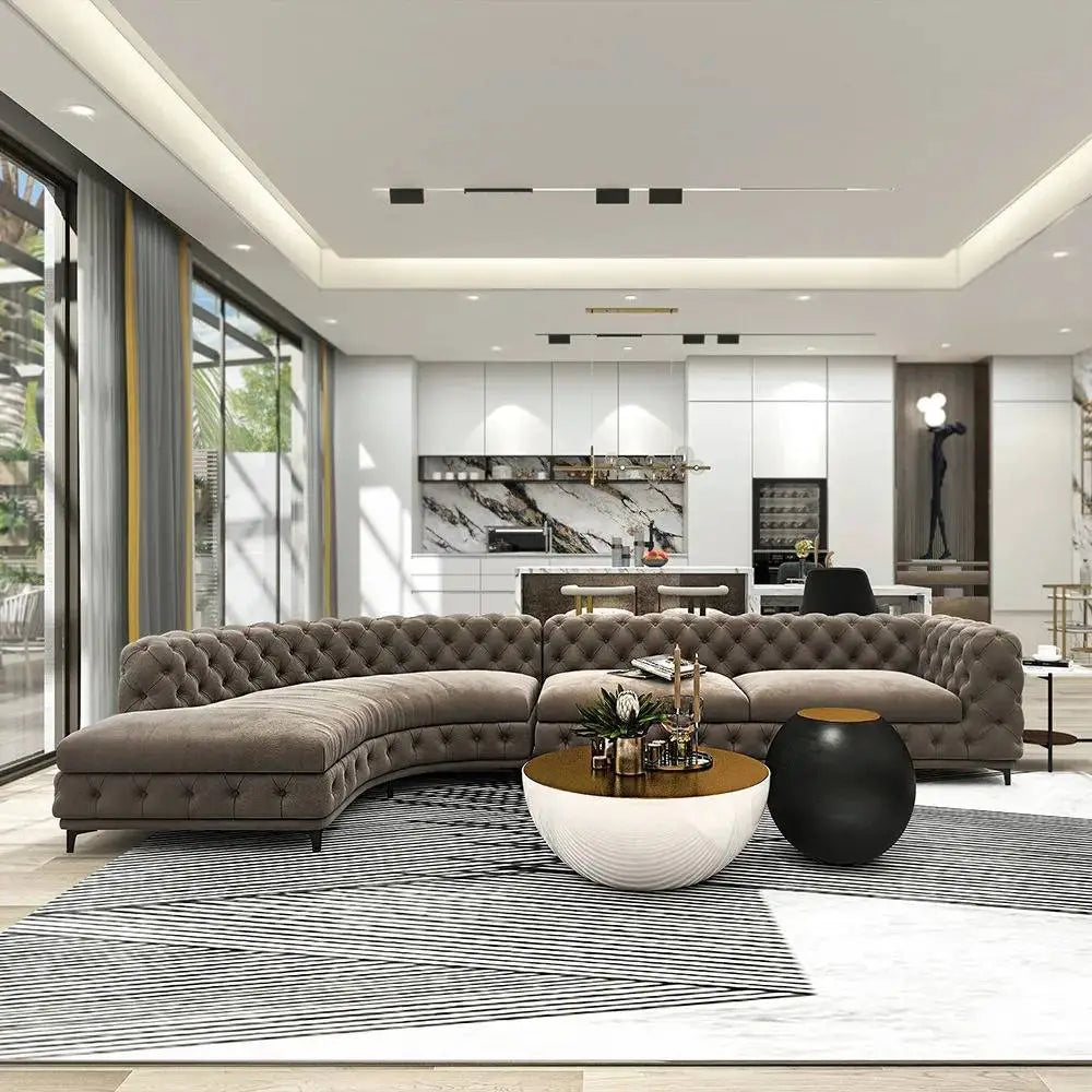Ferdane L-Shape Sofa + 3 Free Cushions