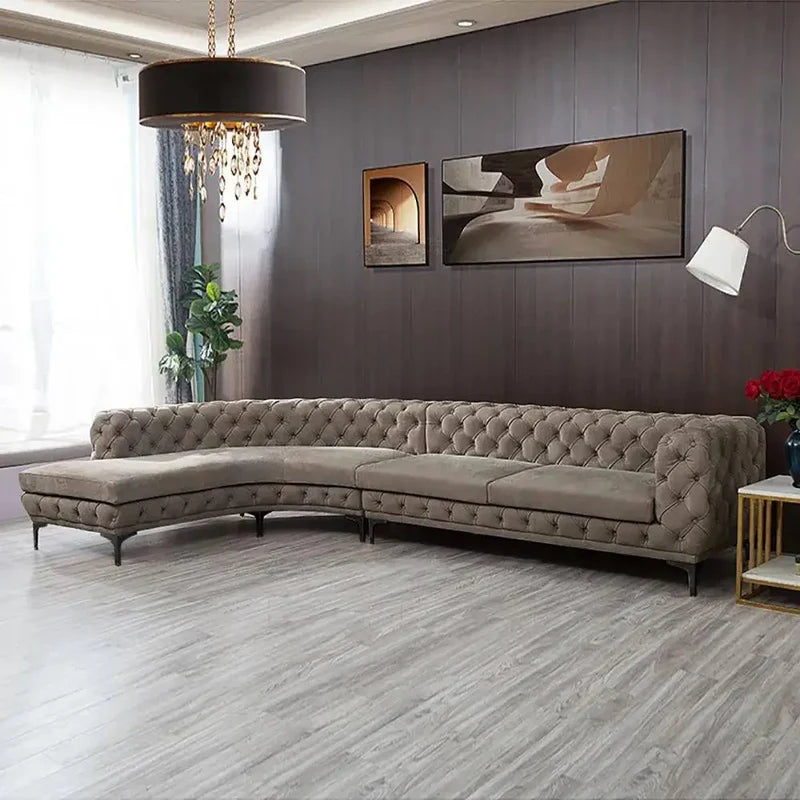 Ferdane L-Shape Sofa + 3 Free Cushions