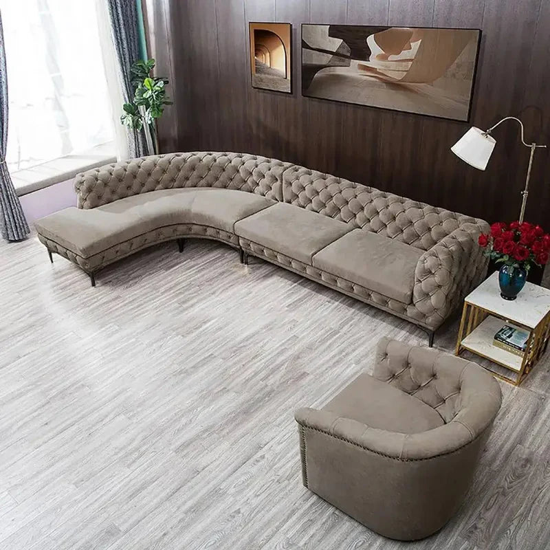 Ferdane L-Shape Sofa + 3 Free Cushions