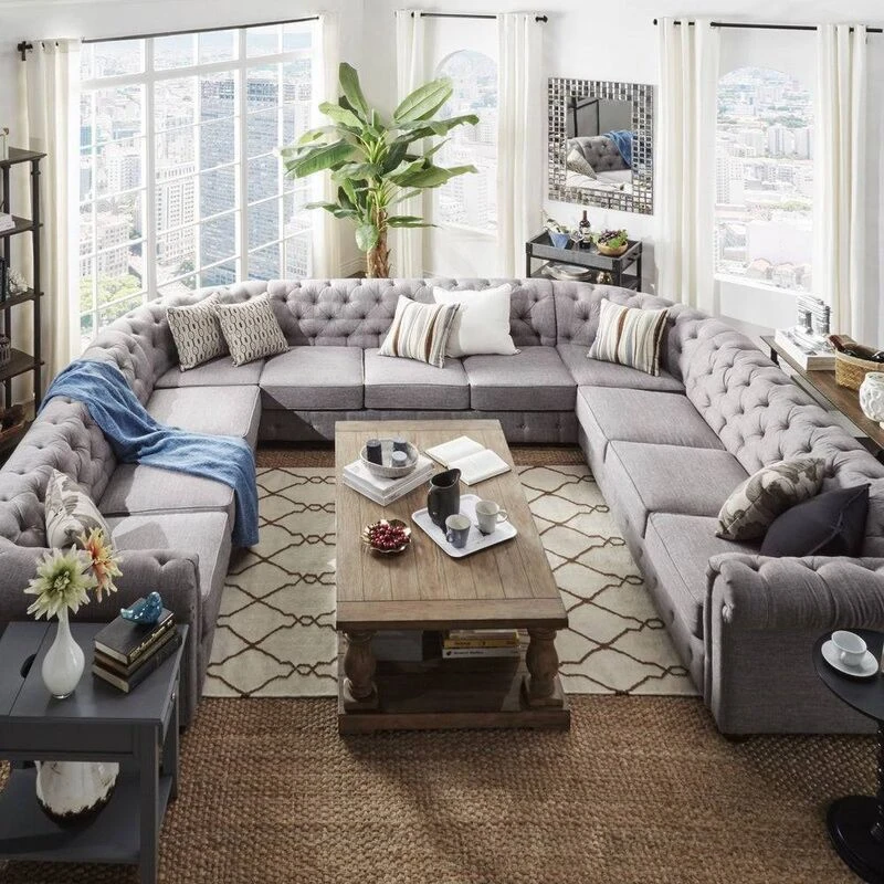 Penelope U Shape Sofa + 3 Free Cushions