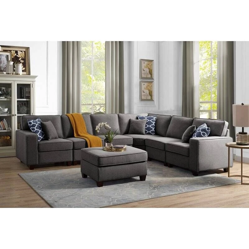 Hannah L Shape Sofa + Ottoman